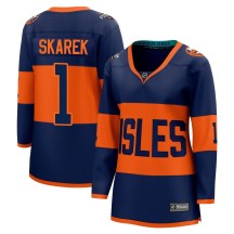 New York Islanders Women's Jakub Skarek Fanatics Branded Breakaway Navy 2024 Stadium Series Jersey